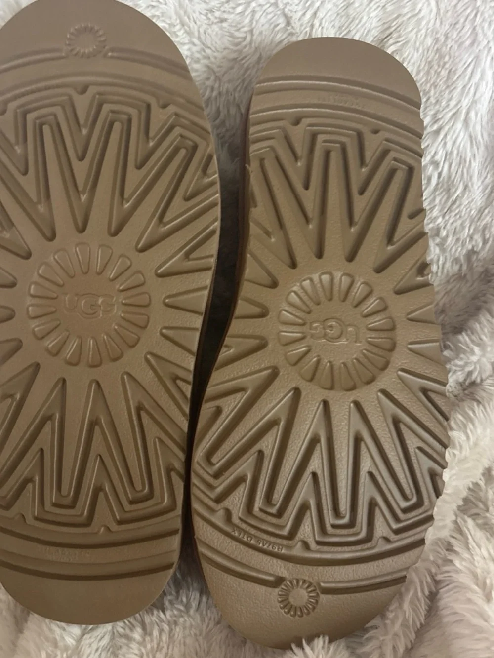 UGG Chestnut and Cream Shearling-Lined Slip-On